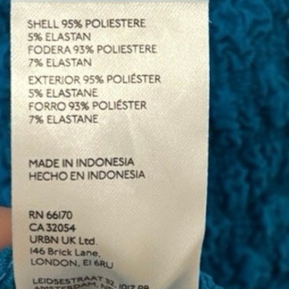NWT By Anthropologie Textured Mini Shift Dress in Blue - Picture 6 of 7